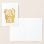 私はフライドポテトよりも君を愛しフランスのている 箔カード (ディスプレー)