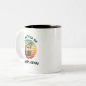 私はフライ釣りをしたほうがいい。漁師、スポーツマン ツートーンマグカップ (正面左)