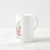 私はフラッペ・タスティックだ |ホイップクリームでフラッペ ボーンチャイナマグカップ (正面右)