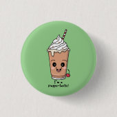 私はフラッペ・タスティックだ |ホイップクリームでフラッペ 缶バッジ (正面)