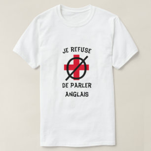 私はフランスのの英語を話すことを断ります Tシャツ
