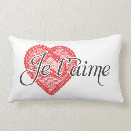 私はフランスのの- Jeのt'aime愛します ランバークッション
