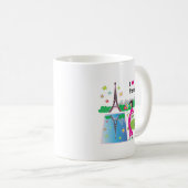 私はフランスのパリが大好き コーヒーマグカップ (正面右)