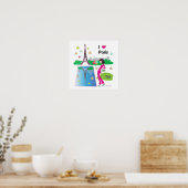 私はフランスのパリが大好き ポスター (キッチン)