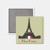 私はフランスのマグネットが大好き マグネット (正面/裏面)