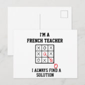 私はフランス語の教師です。常に解決策を見つけます ポストカード (正面/裏面)