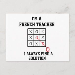 私はフランス語の教師です。常に解決策を見つけます ポストカード