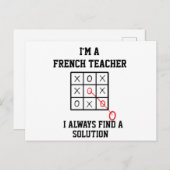 私はフランス語教師です。常に解決策を見つけます ポストカード (正面/裏面)