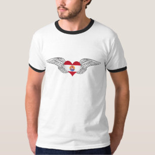 私はフランス領ポリネシア-翼--を愛します Tシャツ