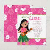 私はフラ愛ユークレレ！ 招待状 (正面/裏面)