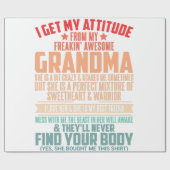 私はフリーキンおばあちゃんから自分の態度を素晴らし得る ラッピングペーパー (フラット)