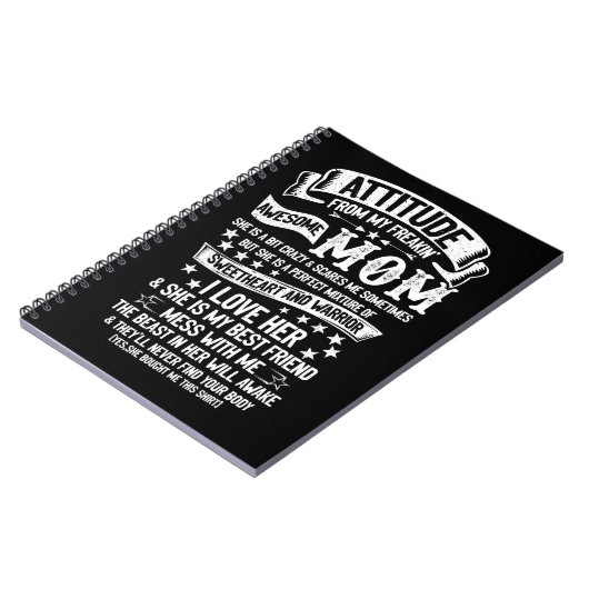 私はフリーキンの母から自分の態度を素晴らし得る ノートブック (左側)