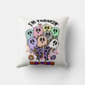 私はフリーキン'溶けハロウィーンアイスクリーム幽霊 クッション (裏面)