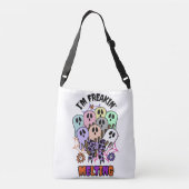 私はフリーキン'溶けハロウィーンアイスクリーム幽霊 クロスボディバッグ (裏面)