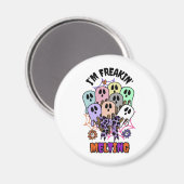 私はフリーキン'溶けハロウィーンアイスクリーム幽霊 マグネット (正面/裏面)