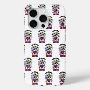 私はフリーキン'溶けハロウィーンアイスクリーム幽霊 iPhone 15 PROケース