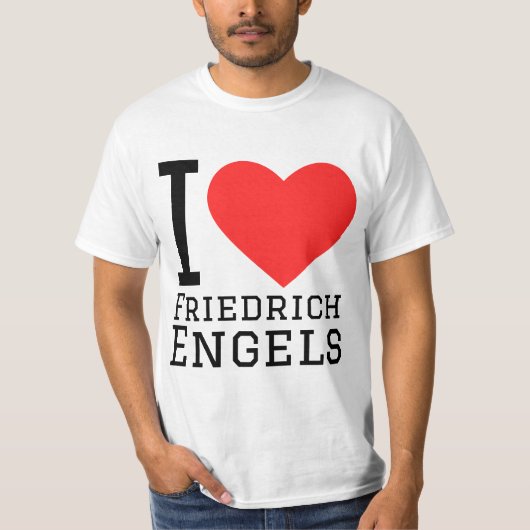 私はフリードリッヒのエンゲルスが大好き Tシャツ (正面)