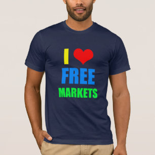 私はフリーマーケットのTシャツを愛します Tシャツ