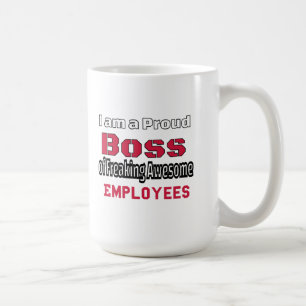 私はフリー誇りを持ったク社員の素晴らしボスだ コーヒーマグカップ