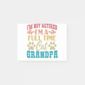 私はフルタイムの猫退職したおじいちゃんヴィンタグではない ポストイット (正面)