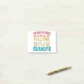 私はフルタイムの猫退職したおじいちゃんヴィンタグではない ポストイット (デスク上)