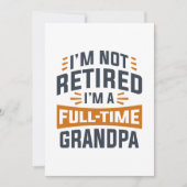 私はフルタイム退職したのおじいちゃんじゃない サンキューカード (正面)