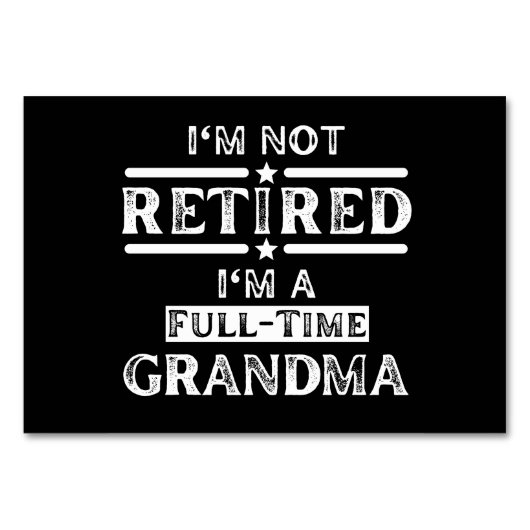 私はフルタイム退職したの祖母ではない テーブルナンバー (正面)