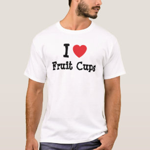 私はフルーツカップハートTシャツが大好き Tシャツ