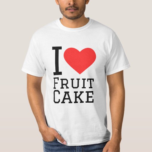 私はフルーツケーキが大好きだ Tシャツ (正面)