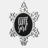 私はフルートの娘だ スノーフレークピューターオーナメント (右)