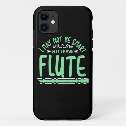 私はフルートを持っ頭が切れるているのかもしれない Case-Mate iPhoneケース (裏面)