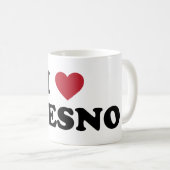 私はフレズノカリフォルニアを愛します コーヒーマグカップ (正面右)