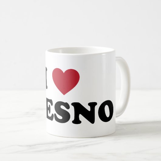 私はフレズノカリフォルニアを愛します コーヒーマグカップ (正面右)