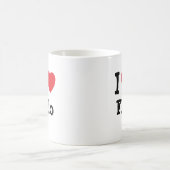 私はフロハートTシャツが大好き コーヒーマグカップ (中央)