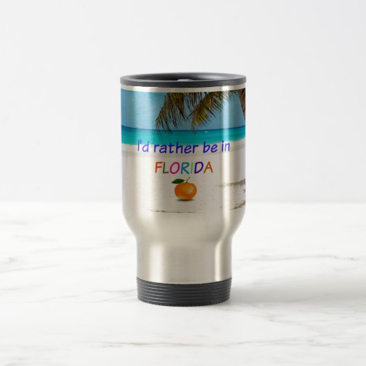 私はフロリダの2トーンのコーヒーマグに行きたい トラベルマグ (中央)