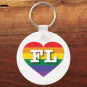 私はフロリダゲイプライドが大好き キーホルダー (正面)