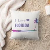 私はフロリダパープルカラフルを愛する クッション (ブランケット)