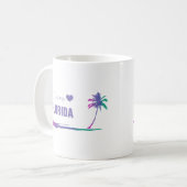 私はフロリダパープルカラフルを愛する コーヒーマグカップ (正面左)