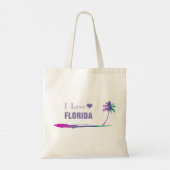 私はフロリダパープルカラフルを愛する トートバッグ (裏面)