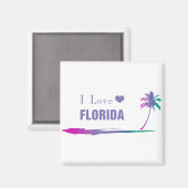 私はフロリダパープルカラフルを愛する マグネット (正面/裏面)