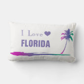 私はフロリダパープルカラフルを愛する ランバークッション (裏面)