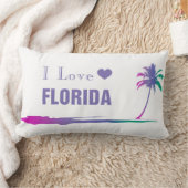 私はフロリダパープルカラフルを愛する ランバークッション (ブランケット)