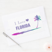 私はフロリダパープルカラフルを愛する 長方形シール (封筒)