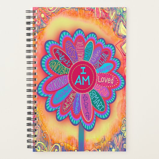 私はフローラカラフル感動的ガーリープランナー プランナー手帳 (正面)