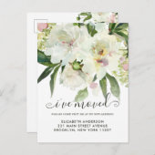 私はフローラ植物牡丹エレガント移動を移動 案内ポストカード (正面/裏面)