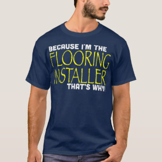私はフローリングのインストーラ帽子なぜおもしろい Tシャツ