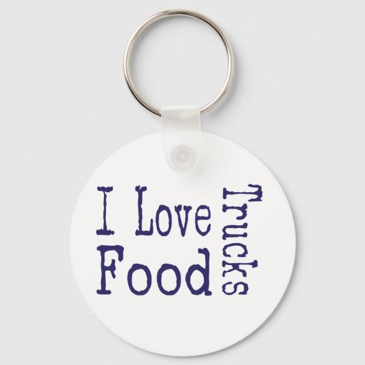 私はフードトラックのブロックが大好き キーホルダー (正面)