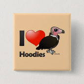 私はフード付きスウェットシャツを愛します 缶バッジ (正面)