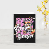 私はブジェかわいい幽霊ヒョウのハローにブーを入れた カード (黄色い花)