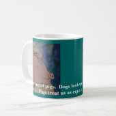 私はブタが好きです。 ウィンストン・チャーチルの引用文-マグ コーヒーマグカップ (正面左)